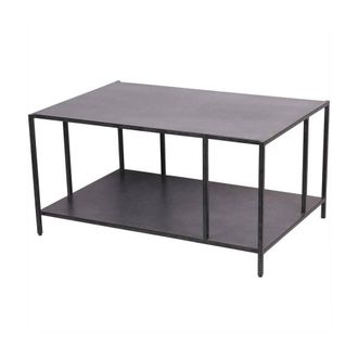 The Libra Company Brooks Coffee Table Mottled - Iron - L60xW90xH45.5 cm - Charcoal Black