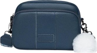 Generic Compatible For Women Female Handbag With Wide Shoulder Strap Hair Bulb Crossbody Sac(Blue)