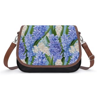 Generic Hyacinth Flowers Womens Crossbody Bag Fashion Shoulder Handbags Message Tote Bag with Adjustable Strap