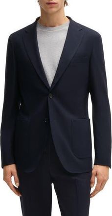 BOSS Heston Slim Fit Navy Stretch Wool Blend Sport Coat in Dark Blue at Nordstrom Rack, Size 38 Regular