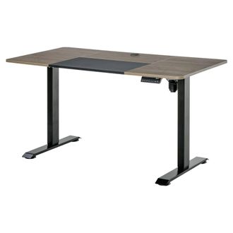 Carter's Vinsetto Height Adjustable Electric Standing Desk with 4 Automatic Memory Preset 140cm x 70cm Tabletop Stand Up Desk for Home Office (Black Frame + Te