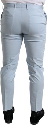 Dolce & Gabbana Mens Sky Blue Cotton Stretch Skinny Pants Light Elastane