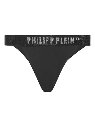 Philipp Plein Bikinislip met logoband - Zwart
