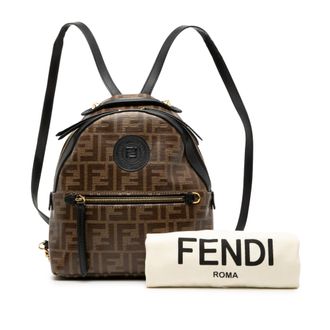 Fendi Zucca Coated Canvas FF 1974 Backpack
