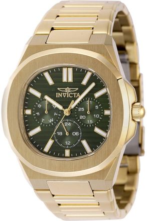 Invicta Speedway 48523 Heren Horloge - Quartz Uurwerk - Roestvrij Staal met groene Wijzerplaat - 41mm