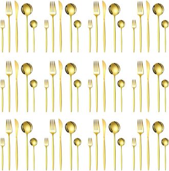 OEM M&eacute;nag&egrave;re 60 Pi&egrave;ces En Acier Inoxydable Poli Miroir, Grande Taille, Pour 12 Personnes, Id&eacute;ale Pour Les Enfants Et Les Personnes &Acirc;g&eacute;es