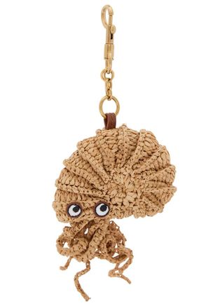 Anya Hindmarch Hermit Crab Raffia and Leather bag Charm - Natural - One Size