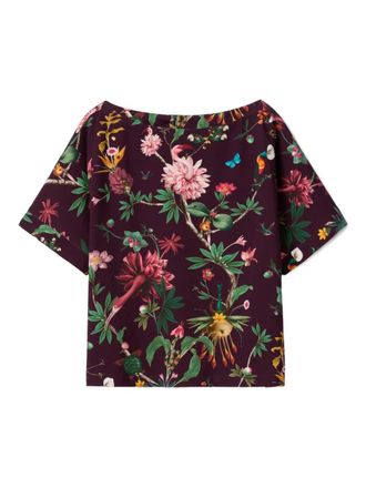 La DoubleJ floral short-sleeve blouse - Viola