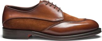 Santoni Derby Schoen - Heren - Nette schoenen - Bruin - 44 EU - Leer - Schoenen
