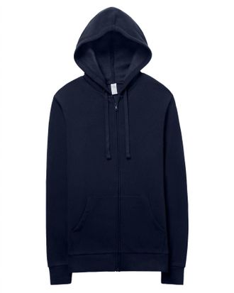Alternative Unisex Zip Hoodie In Navy