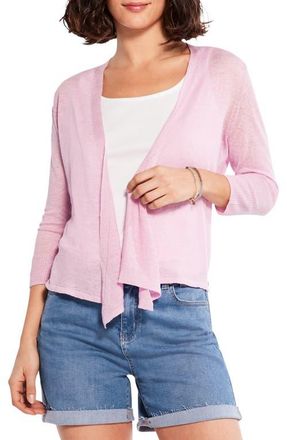 Nic+Zoe 4-Way Convertible Linen Blend Cardigan in Pink Hue at Nordstrom, Size X-Large
