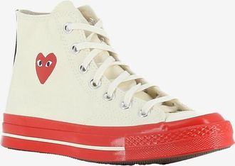Comme Des Garçons Hohe Schnürsneakers Red Heart