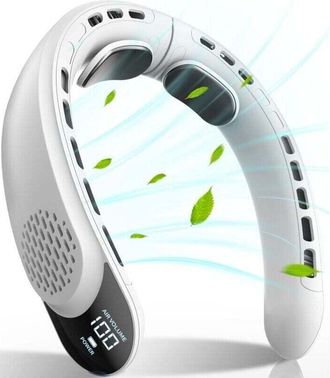 OEM Ventilador De Cuello - Bater&iacute;a 4000 Mah - 3 Velocidades - Pantalla Led - Usb Tipo C - Port&aacute;til