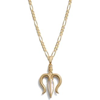 Awe Inspired Mother-of Pearl Trident Pendant Necklace in 14K Gold Vermeil at Nordstrom