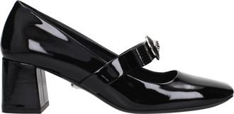 Versace Leather Mid Heel Womens Pumps