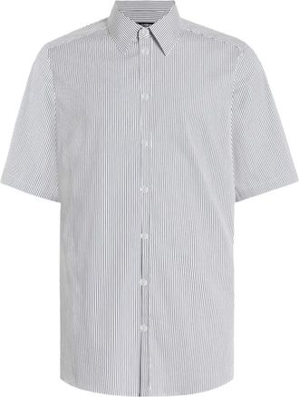 Dolce & Gabbana striped short-sleeve shirt - men - Polyamide/Cotton/Spandex/Elastane - 39 - White