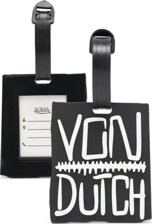 Von Dutch Stitched 2-Piece Suitcase ID Tag Set with Adjustable Straps at Nordstrom
