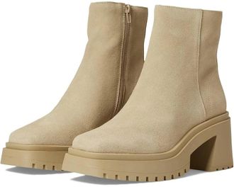 Steve Madden Womens Steve Madden Fella Bootie Sand Suede Round Toe Ankle Boots RHS7080