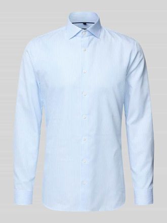 Olymp No. 6 Super Slim Fit Business-Hemd mit Kentkragen in Bleu, Gr&ouml;&szlig;e 37