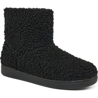J/Slides Honor Shearling Boot in Black at Nordstrom, Size 7