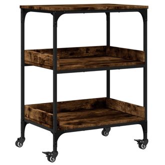 vidaXL Vidaxl - Carrito De Cocina Madera Ingenier&iacute;a Roble Ahumado 60x41x80,5 Cm