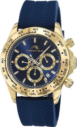Porsamo Bleu Mens Preston Sport Silicone Strap Watch, 41mm in Blue & Gold at Nordstrom Rack