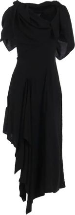 Yohji Yamamoto lace-up dress - Black