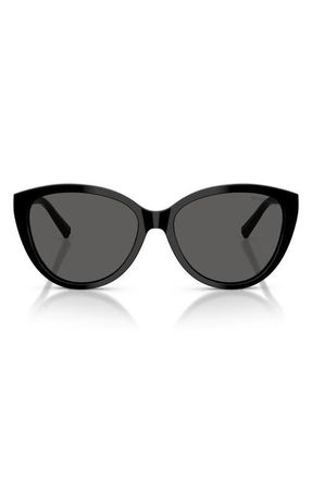 Tiffany & Co. 56mm Cat Eye Sunglasses in Black /Dark Grey at Nordstrom