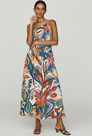 Farm Rio x Anthropologie One-Shoulder Midi Dress