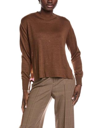 Akris Mixed Media Linen, Cashmere, & Silk-Blend Top