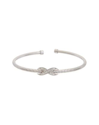 Meshmerise 18K Over Silver 0.15 Ct. Tw. Diamond Bangle Bracelet