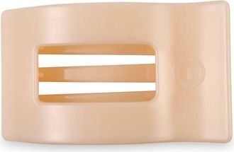 Teleties Medium Flat Rectangle Hair Clip in Almond Beige at Nordstrom