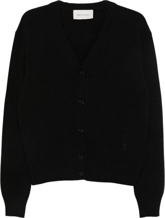 Ami Black V Neck Cardigan