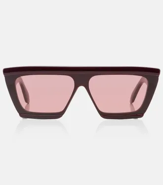 Alaia Ala&iuml;a Lettering Logo flat-top sunglasses