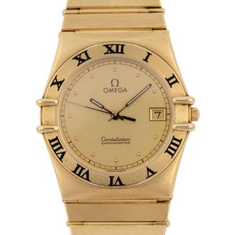 Omega Pre-owned Omega Constellation Champagne Dial Ladies Watch 398.0872