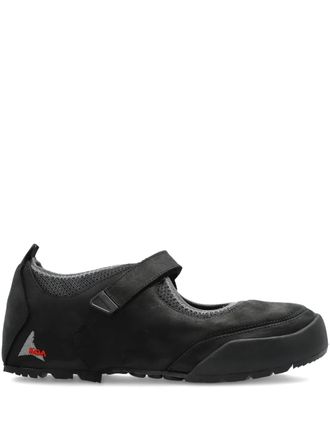 Roa Loie strap detail slip-on - women - Calf Leather/Fabric/Fabric/Rubber - 38 - Black