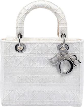 Dior Pre-owned Lady D-Lite - Dames - Vintage Handtas - Wit - ONE Size - Vintage