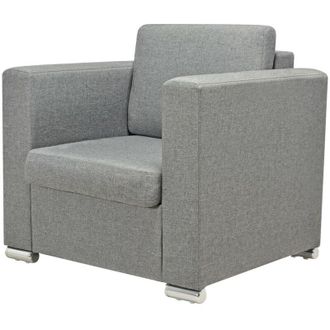 vidaXL Sill&oacute;n De Tela Gris Claro Vidaxl