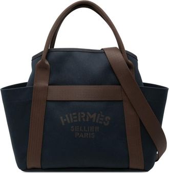 Herm&egrave;s Pre-owned Hermes Toile Sac de Pansage Grooming Bag 6WXA5KUEIKMO5J89