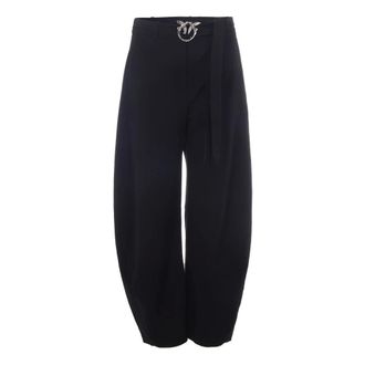 Pinko Wide Trousers - female - PINKO - Wide Trousers - Black - XS - Trousers
