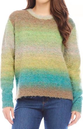 Karen Kane Genna Boucle Sweater In Green