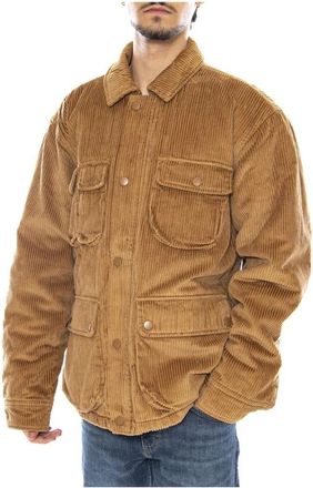 Obey Jassen - Heren - Zomerjassen - Bruin - L - Jassen