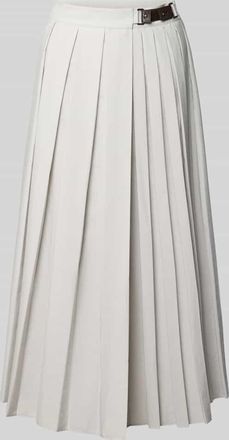 Max & Co. Ausgestellter Midi-Rock aus Baumwoll-Mix in Hellgrau, Gr&ouml;&szlig;e 32