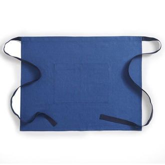 Solino Home Linen Bistro Apron - Kitchen Linen in Blue /Navy at Nordstrom, Size Small