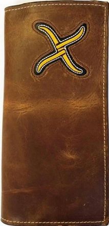 Twisted X Boots Mens Rodeo Wallet In Brown/gold