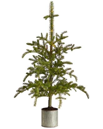 Nearly Natural 4.5ft Pre-Lit Christmas Pine Artificial Tree