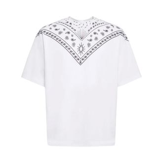 Marcelo Burlon T-Shirts, male, White, Size: L Bandana Oversized T-shirt