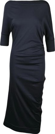 Vivienne Westwood Asymmetric Ruched Jersey Dress With Boat Neckline