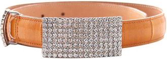 Alessandra Rich Crystal Embellished Embossed Belt