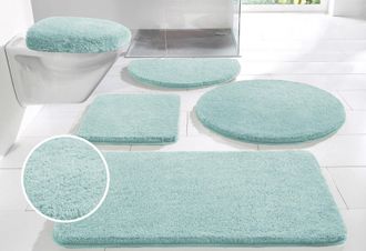 My Home Badematte »Merida, Badvorleger, Badezimmer Teppich« Höhe 32 mm rutschhemmend beschichtet fussbodenheizungsgeeignet schnell trocknend strapazierfähig B
